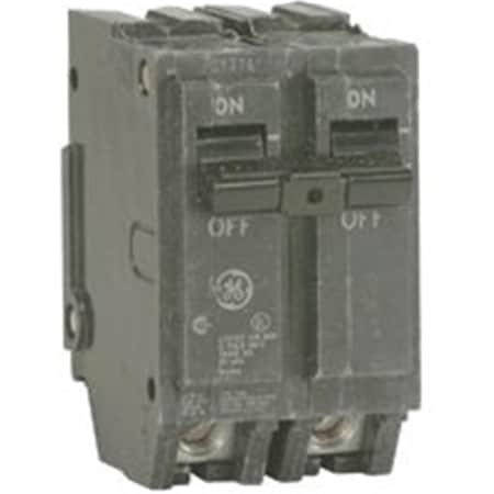Ge Electric Circuit Breaker, THQL Series, 20A, 2 Pole, 120/240V AC, 10kA at 120/240V AC 6122022